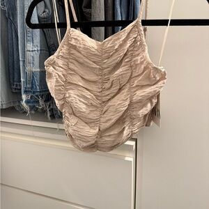 Zara Textured Beige Camisole